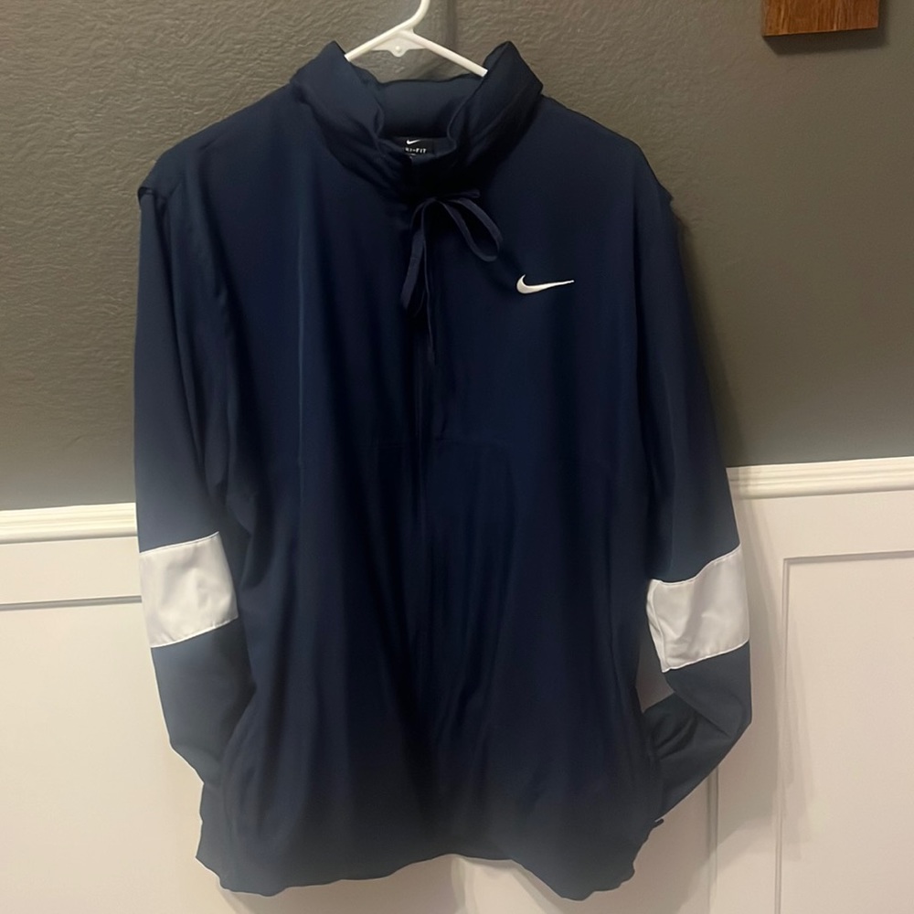 Nike Navy zip up with hideaway hood Sz XL